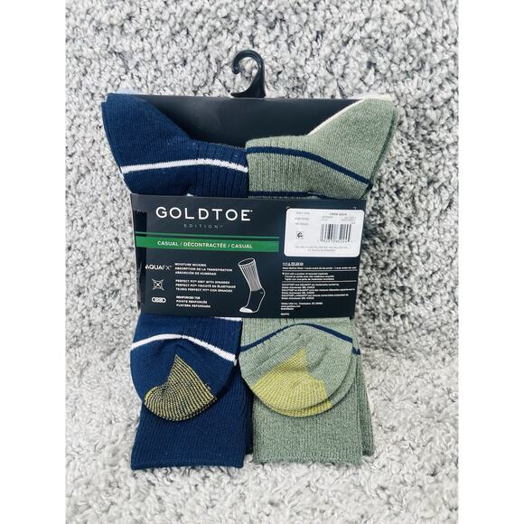 Men’s 6 Pairs Goldtoe Edition Casual Long Crew Socks Different Colors New - Picture 8 of 8